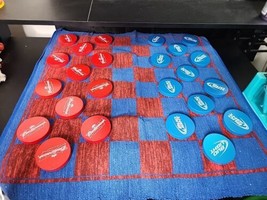 Budweiser Vs Bud Light Advertising Giant Checkers 3&quot; Board Game Summer Fun Rare - £75.76 GBP