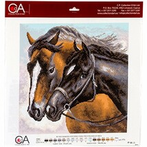 RTO Horses Collection D&#39;Art Stamped Cross Stitch Kit, 41 x 41cm - £8.00 GBP