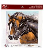 RTO Horses Collection D&#39;Art Stamped Cross Stitch Kit, 41 x 41cm - £7.80 GBP