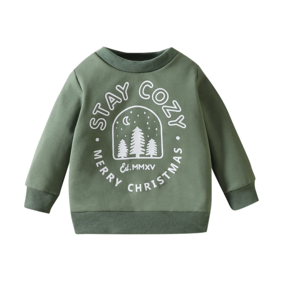 Synpos Christmas Children Boys Letter Sweatshirts Cotton Kid Girls Long Sleeved  - £64.04 GBP