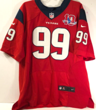 J.J. Watt #99 Houston Texans NFL AFC Sewn Patch 2002-2012 Red Stitched Jersey 40 - £38.21 GBP