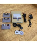 Super Nintendo SNES Console SNS-001 W/ Cables 1 Controller 3 Games - Tested - $147.69 CAD