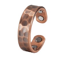 Copper Adjustable Ring Men Vintage Pure Copper Magnetic Ring Health Energy Weddi - £12.40 GBP