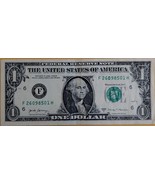 US$1 Fancy Serial Number 2017A Over Inked #0 - $36.55 MXN