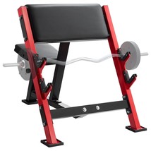 Preacher Curl Bench Adjustable Home Gym Biceps Machine Barbell Equipment - $211.99