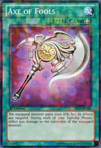 YUGIOH Axe of Fools BP02-EN161 1st edition Mosaic Rare Moderately-played MP - $3.42