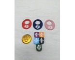 Lot Of (9) Board Game Promo Tokens And Semper Coin - $27.71