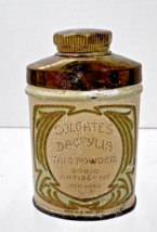 Antique Colgate&#39;s Dacrylis Talcum Powder Sample Size Tin 2 1/8&quot; - $40.93 CAD