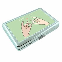 Llama Love Em1 Hip Silver Cigarette Case Id Holder Metal Wallet 4&quot; X 2.75&quot; RFID  - £6.28 GBP