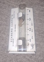 Eckburg Carpets Walnut Illinois Vintage Advertising Rain Gauge 101 Yerk St. - $37.39