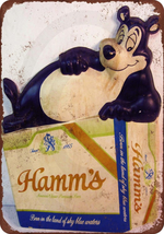 Hamm&#39;S Beer Bear Vintage Look Reproduction Metal Sign 8 X 12 - £14.28 GBP