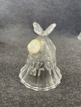 Crystal Clear Glass Bell with Frosted Butterfly, Approx 3 1/4&quot; Tall - £6.33 GBP