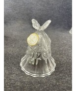 Crystal Clear Glass Bell with Frosted Butterfly, Approx 3 1/4&quot; Tall - £6.23 GBP