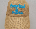Tropical Vibes Hat Cap Straw Turquoise Letters Strapback Beach Summer Va... - $10.29