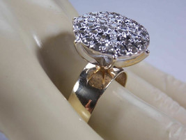 1CT Redondo Imitación Diamante Compromiso Anillo Plata Maciza 14k Amarillo Oro - £97.02 GBP