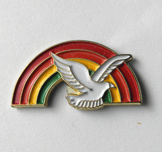 Bird Dove &amp; Rainbow Lapel Pin Badge 3/4 Inch - £4.28 GBP