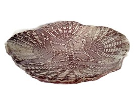 Handmade Ceramic Plate, Decorative Artisan Vintage Lace Pottery Plate Textured - £152.25 GBP