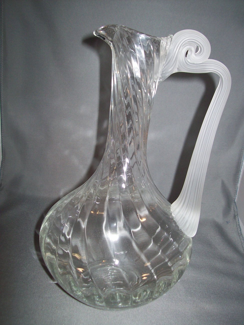 Crystal Clear Pitcher Frosted Satin Handle - $15.99