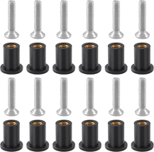 12 Pairs M4 Rubber Well Nuts with Brass Inserts and Stainless Steel Screws - $9.42 CAD