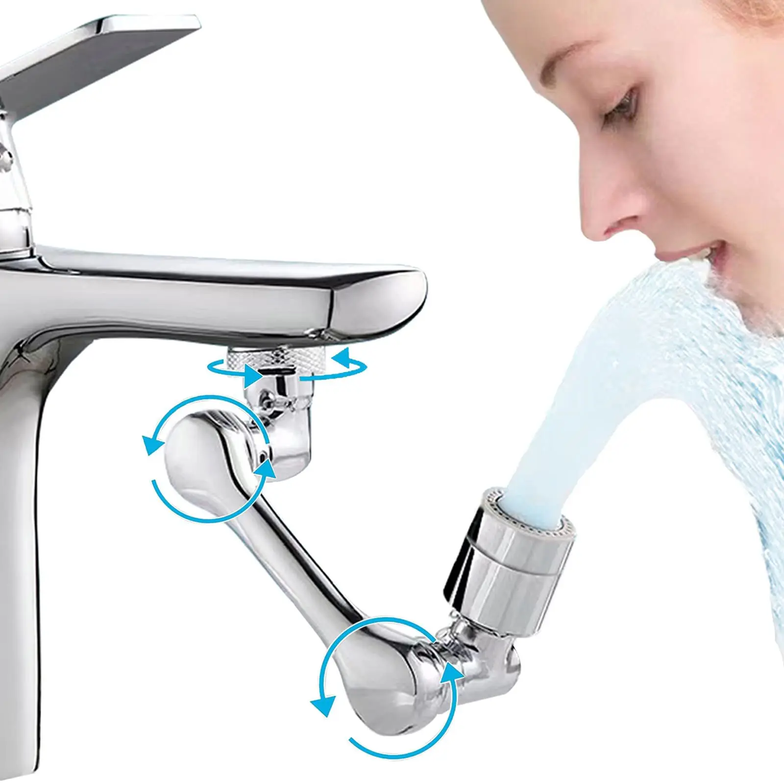 House Home 1080°Rotatable Faucet Spray Head Wash Basin Kitchen Tap Extender Adap - £19.92 GBP