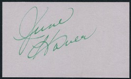 JUNE HAVER SIGNED 3X5 INDEX CARD ACTRESS SINGER SCUDDA HOO! SCUDDA HAY L... - £14.09 GBP