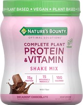 Nature&#39;s Bounty Optimal Solutions Complete Plant Protein &amp; Vitamin Shake Mix wit - £29.56 GBP