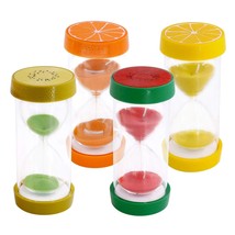 4 Colors Fruit Style Hourglass Sand Timer Clock 5Mins / 10Mins / 15Mins ... - $35.99