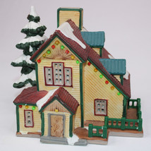 Lemax Christmas Village House Brown Roof Holiday Lights Tree Snow Vintage 1997 - £12.30 GBP