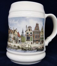 Holland Beer Mug Stein Royal Schwabap Canal Scene 1984 Stoneware 5.5&quot; - £7.06 GBP