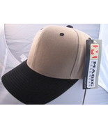 Brushed Plain Baseball Caps  Khaki/Black - £11.87 GBP