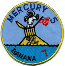Human Space Flights Mercury 5 Banana 7 Enos The Chimp Badge Embroidered ... - $19.99+