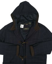 NEW $695 Bobby Jones Duffle Toggle Coat!  Navy Windowpane  Wool &amp; Cashme... - £234.54 GBP