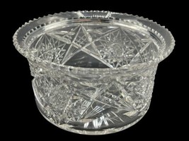 Union American Brilliant Crystal Cut Clear Glass Bowl 4&quot; x 7&quot; - $75.00