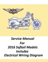 2016 Harley Davidson Softail Models Service Manual  - £18.83 GBP