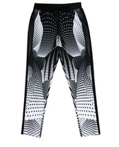 CLOVER CANYON Graphic BLACK WHITE Geometric Print DRAWCORD Trouser PANTS XS - £195.48 GBP