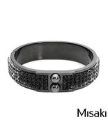 $190 MISAKI GUN METAL/BLACK FAUX PEARL BANGLE BRACELET***1 ONLY/VERY RARE!! - $109.40 CAD