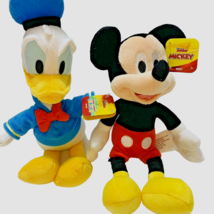 2 Disney Junior Mickey Mouse Clubhouse Small Stuffed Plush 10 in Donald Duck NEW - £10.59 GBP