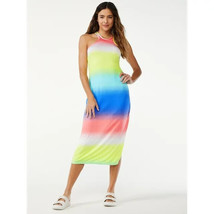 Love &amp; Sports Women&#39;s Bodycon Cover-Up Dress with Racerback Multi Large ... - £11.77 GBP