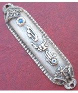 4&quot; Pewter mezuzah mezuza hamsa need 7cm kosher scroll Israel FREE SHIPPING  - £10.55 GBP