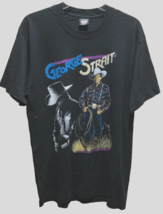 George Strait Concert Vintage 1992 Black C&amp;W Screen Star Single Stitch T-Shirt L - $120.94