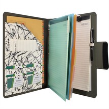 Padfolio Ring Binder with Color File Folders, 3-Ring Binder Portfolio  A... - $39.99