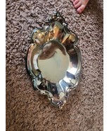 VTG INTERNATIONAL SILVER CO. SILVERPLATE SCALLOPED OVAL TRAY NUT DISH CA... - $14.54