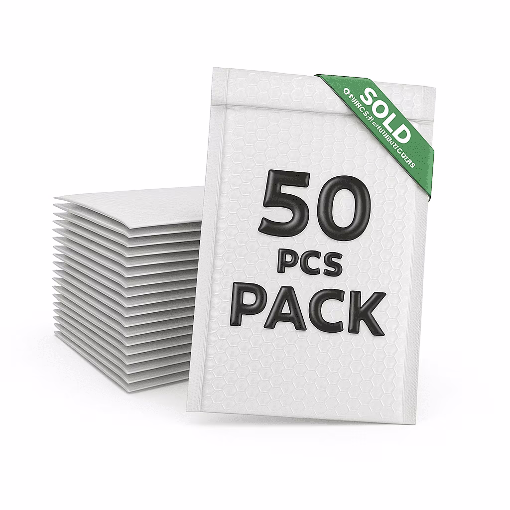 Poly Bubble Mailers, 6 x 10 inches, Self-Seal Padded Envelopes, 50 Pack - $23.99