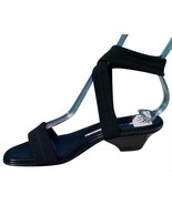 Donald Pliner Black Kogi Gator Leather Sandal Shoe Mesh Ankle Wrap NWT $225 - $123.09 CAD