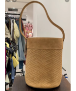 ZARA BNWT 2025. BROWN SAND BRAIDED LEATHER MAXI BUCKET BAG. 6019/610/700 - $228.73