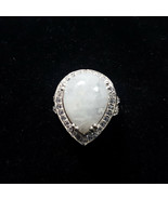 Moonstone 925 Fine Sterling Silver Ring Size 7.5 Genuine Stone Gemstone - $58.41