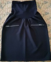 Motherhood Maternity ~ Small ~ Black ~ Pull On ~ Maternity Skirt w/Full Panel - £20.44 GBP