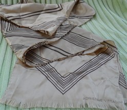 Vintage ADRIENNE VITTADINI Designer Silk Oblong Scarf - £14.22 GBP