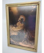 Antique Gethsemane Jesus Picture Framed Copper Repousse Plate Embossed 7... - $1,767.77 MXN