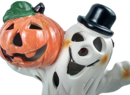 Scented Ghost Halloween Jack-o-lantern Vanilla Pumpkin Decor Table Figur... - $22.00